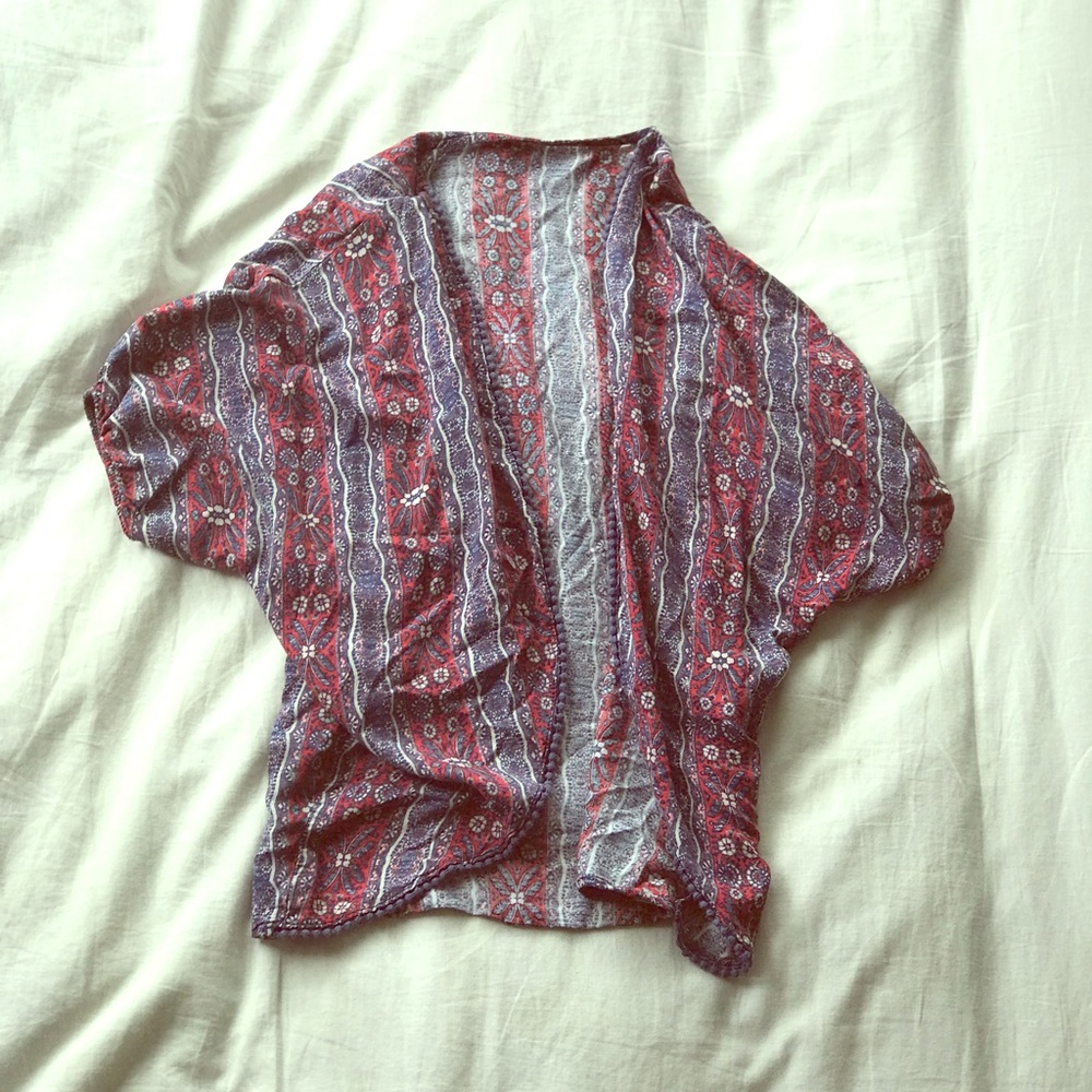 Pattern Shirt Sleeve cover up